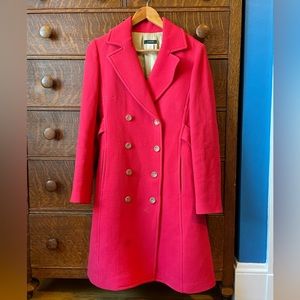 Vintage J. Crew stadium jacket in vibrant coral